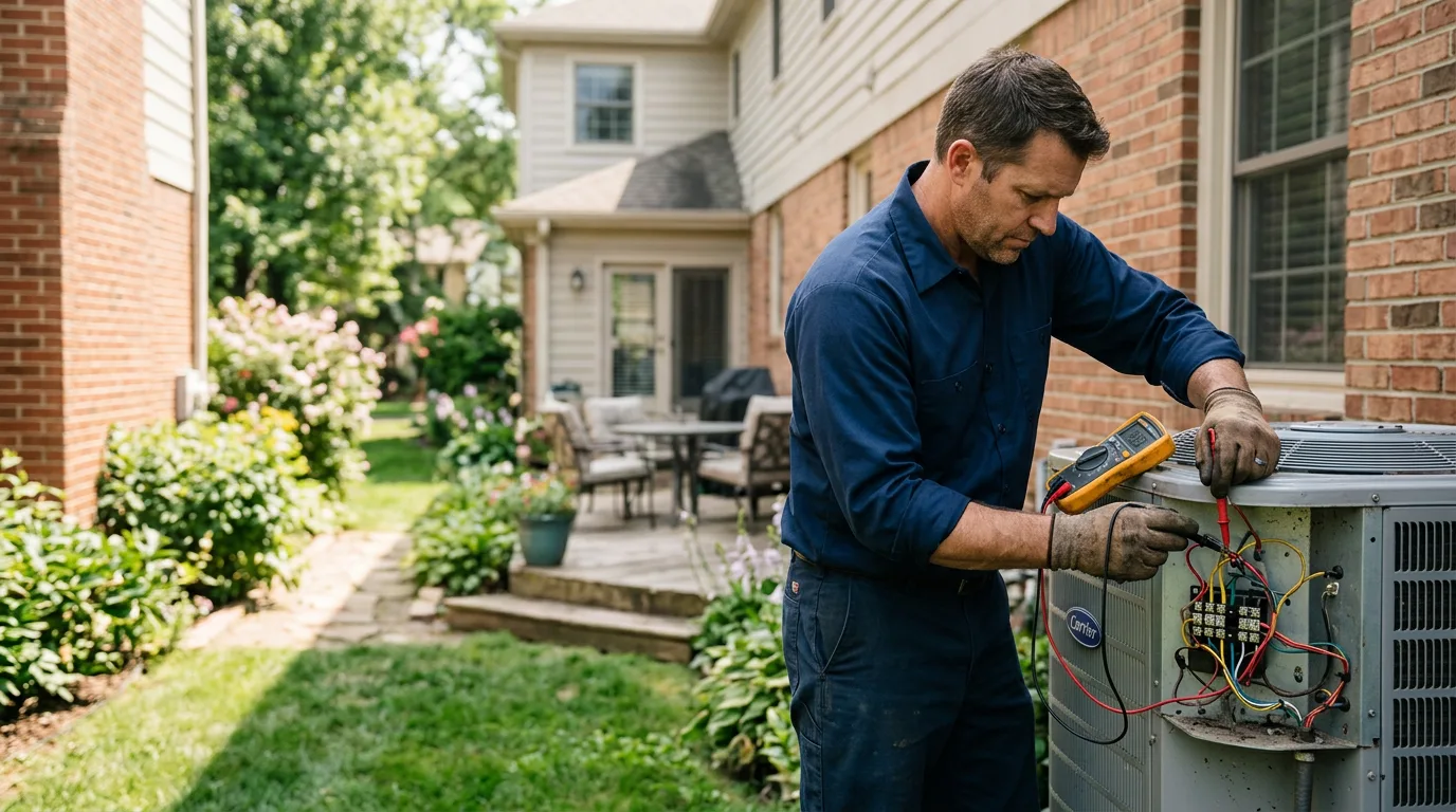 HVAC technician working near Huntington Mills, PA